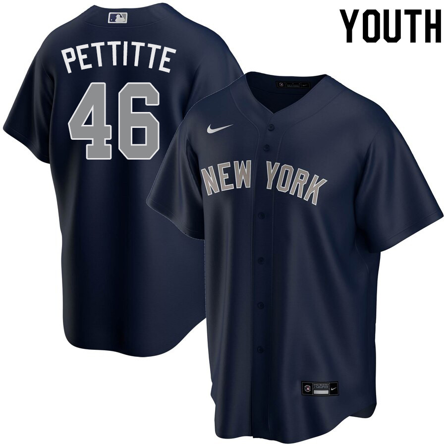 2020 Nike Youth #46 Andy Pettitte New York Yankees Baseball Jerseys Sale-Navy